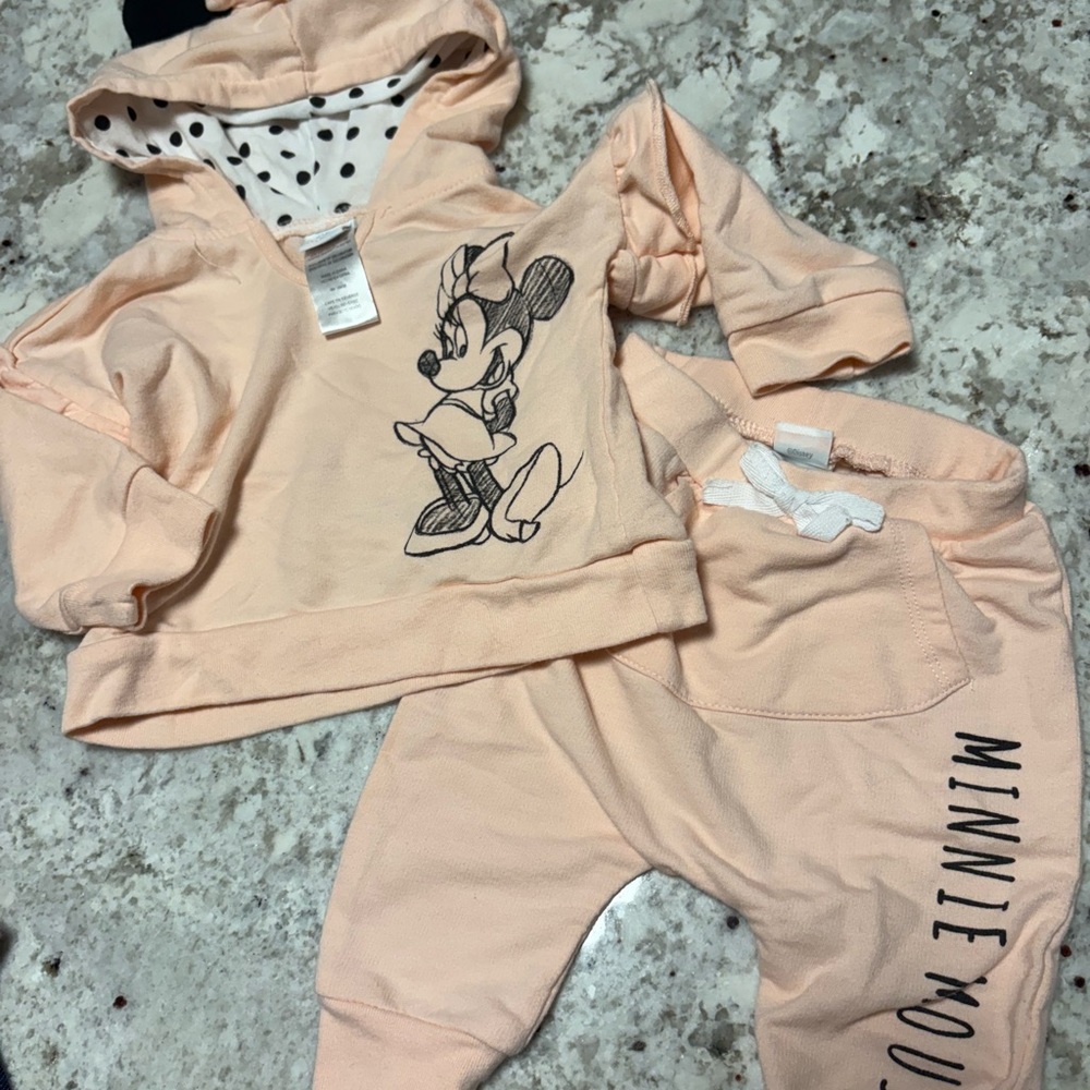Disney Peach Polka Dot Outfit